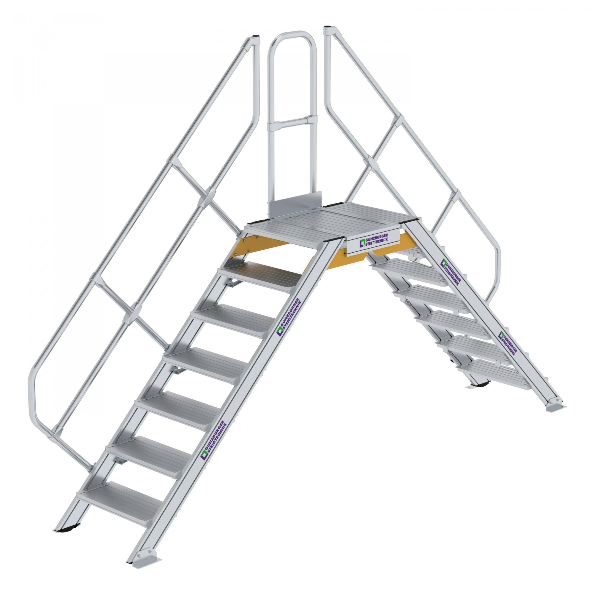 Aluminium-Überstieg 45°, Stufenbreite 600 mm, 9 Stufen Aluminium-Überstieg 45°, Stufenbreite 600 mm, 9 Stufen