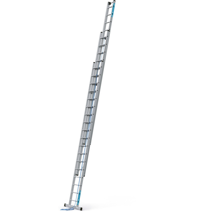 Skyline 3E, Gebördelte Sprossen-Seilzugleiter, 3-teilig, 3x15 Sprossen