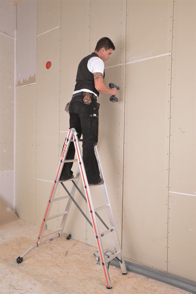 Mehrzweckleiter, zweiteilig - 2x6 Sprossen