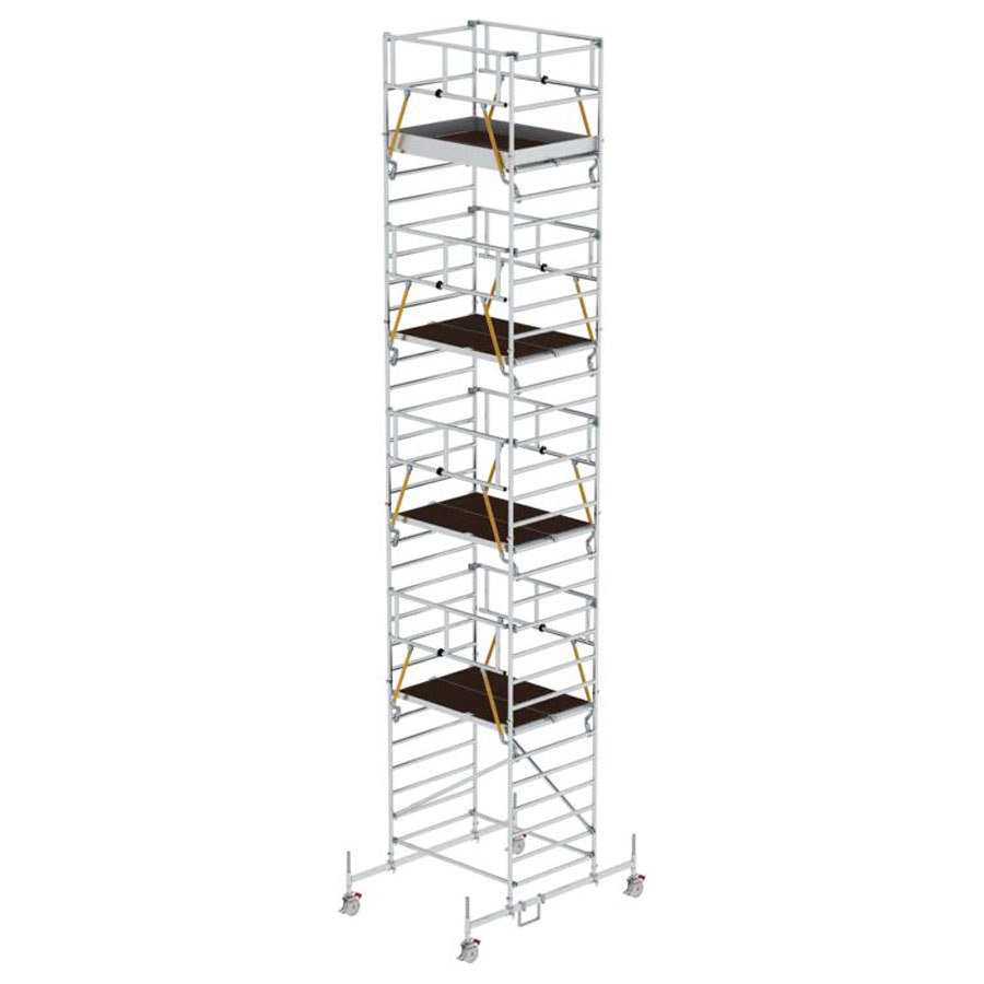 Rollgerüst SG mit Fahrbalken und Doppel-Plattform 1,80 x 1,35 m, Arbeitshöhe 5,07 m Rollgerüst SG mit Fahrbalken und Doppel-Plattform 1,80 x 1,35 m, Arbeitshöhe 5,07 m