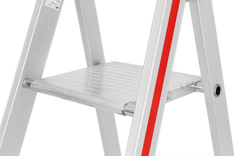 Stufenstehleiter mit Plattform, einseitig begehbar - 8 Stufen
