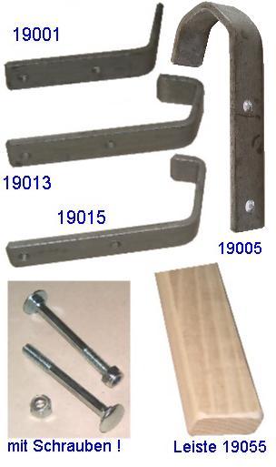 Einhakvorrichtung lackiert, für Brett/Rohr bis 35 mm