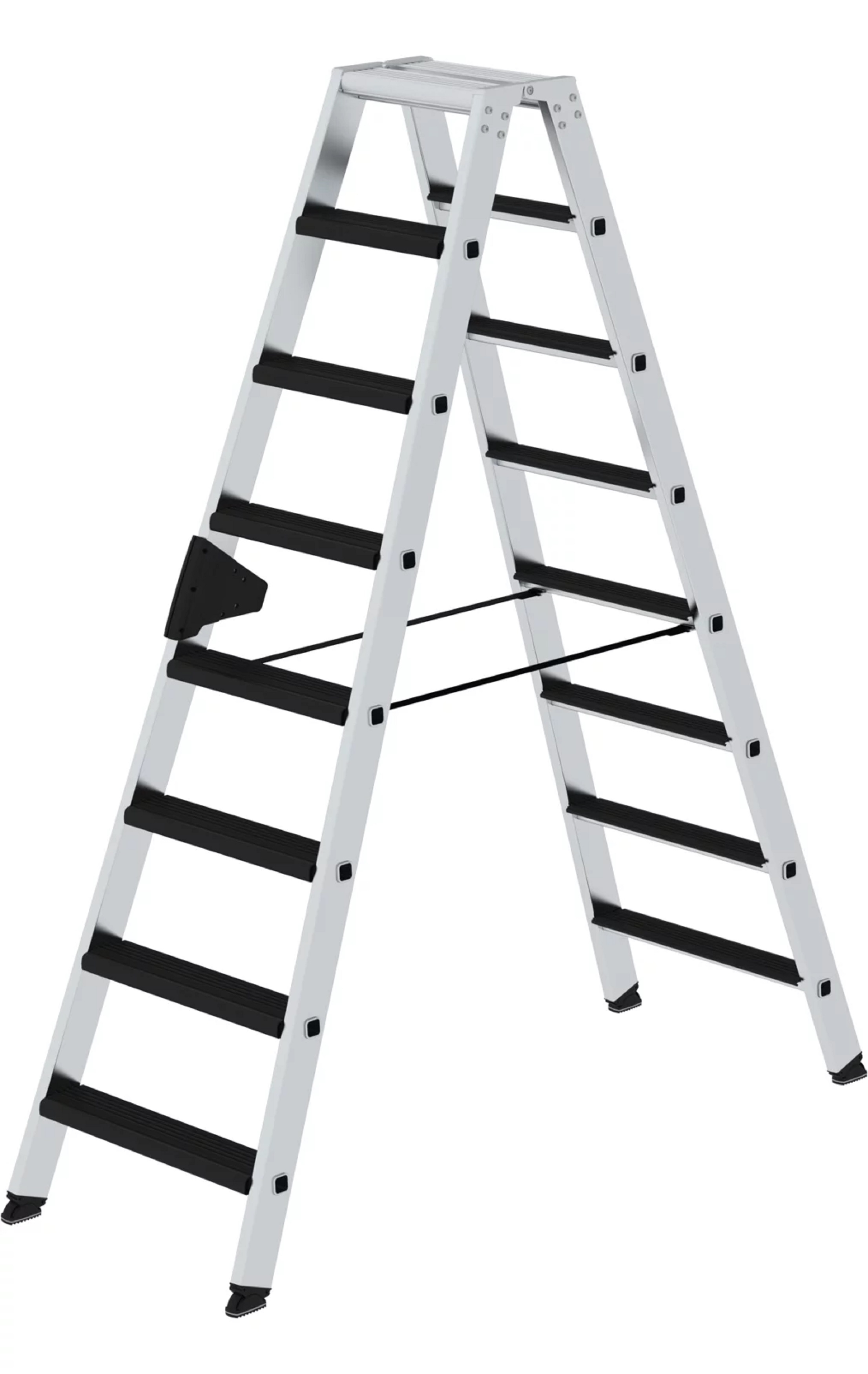 42216 Stufen-Stehleiter beidseitig begehbar mit relax step, 2x8 Stufen