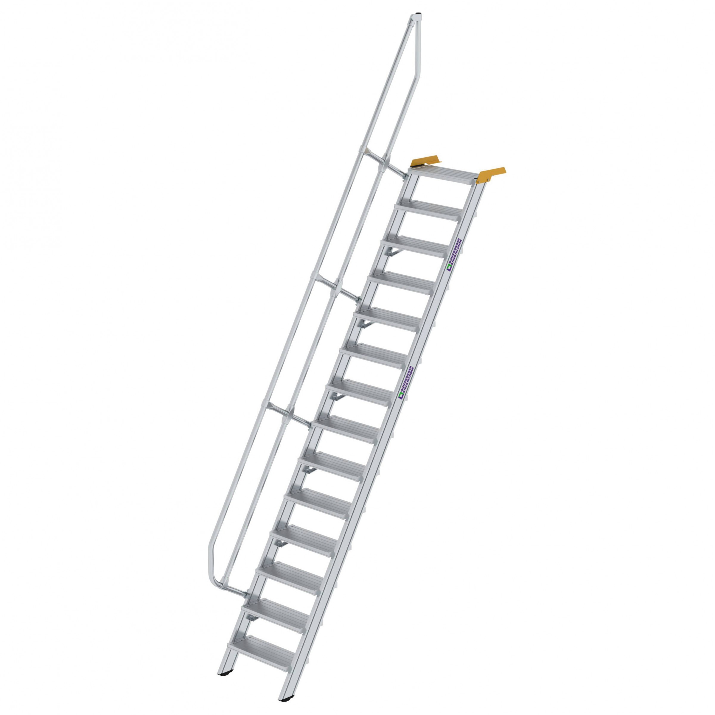 Aluminium-Treppe 60°, Stufenbreite 600 mm, 4 Stufen Aluminium-Treppe 60°, Stufenbreite 600 mm, 4 Stufen