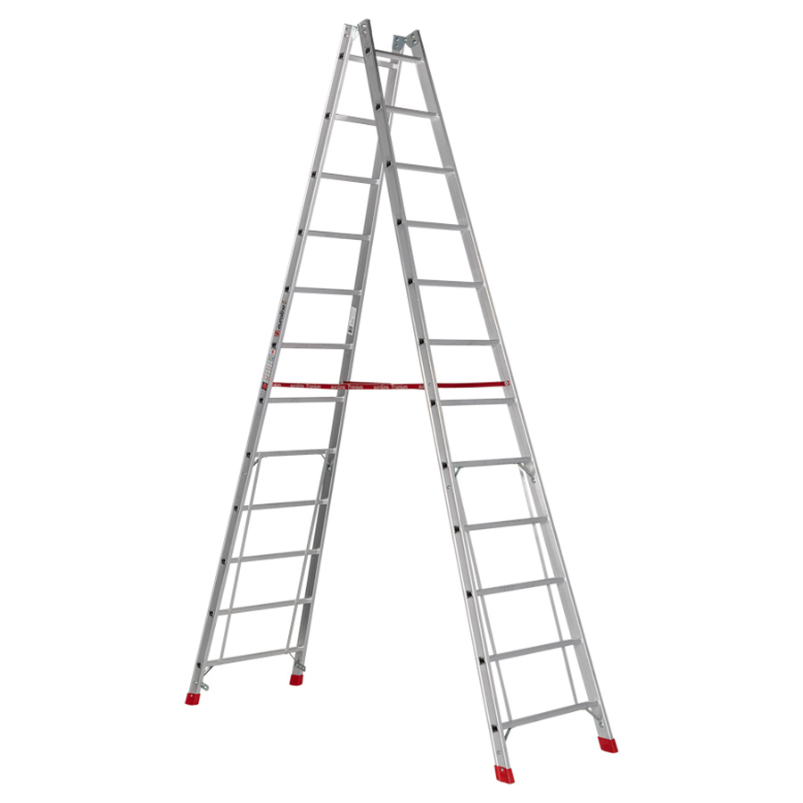 PREMIUM line Alu-Sprossenstehleiter, 2 x 4 Sprossen