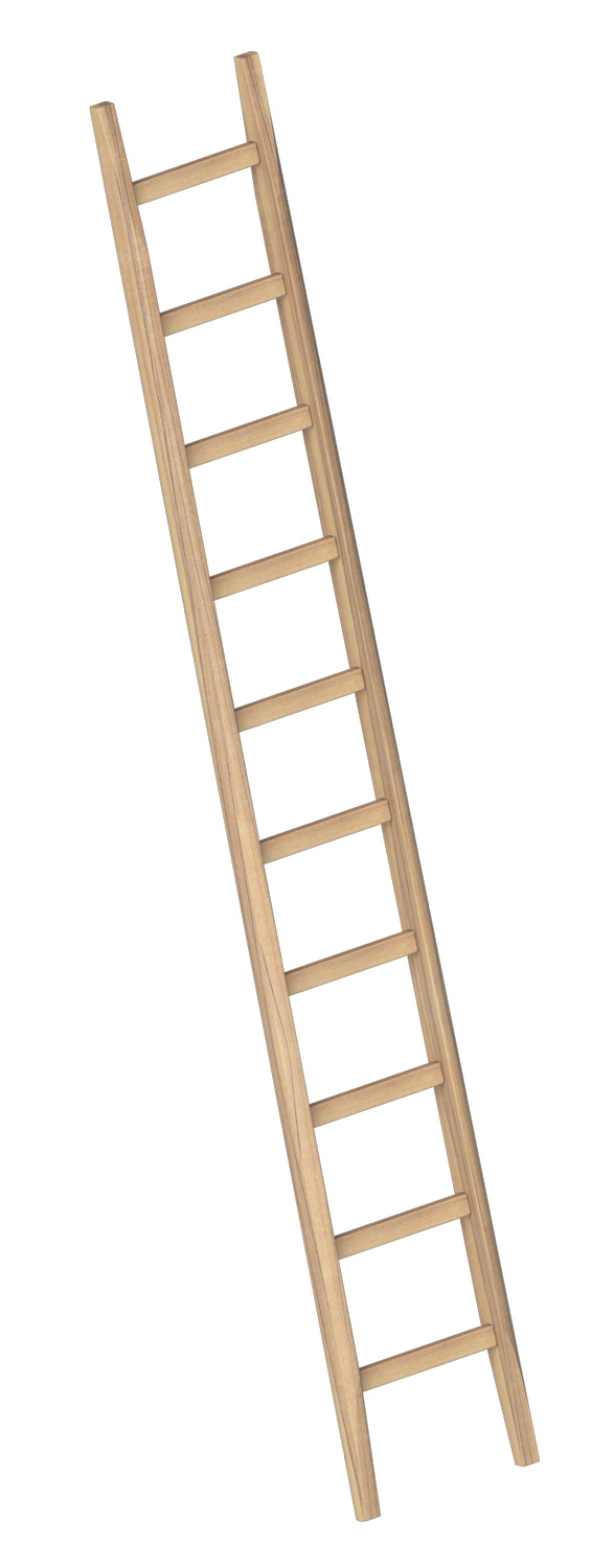 Bau-Holzanlegeleiter 1036 - 10 Sprossen