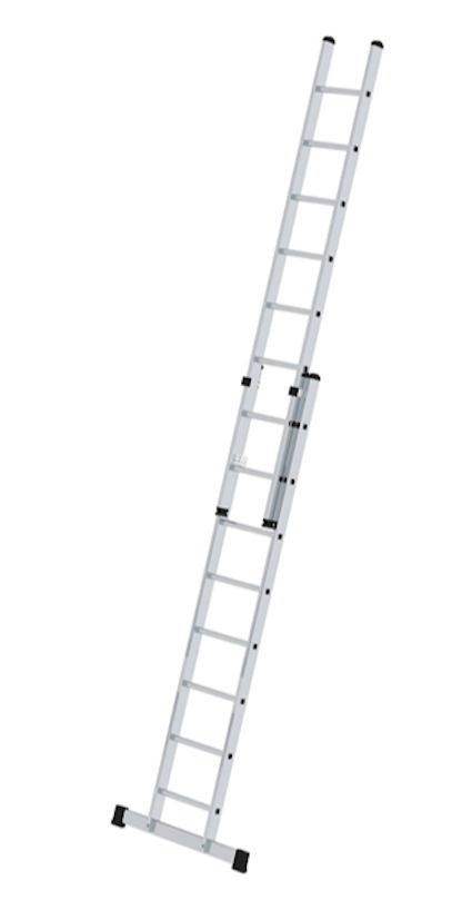 Sprossen-Schiebeleiter 2-teilig mit Standard-Traverse, 2x8 Sprossen Aluminium-Schiebeleiter 2-teilig mit Standard-Traverse , 2x8 Sprossen