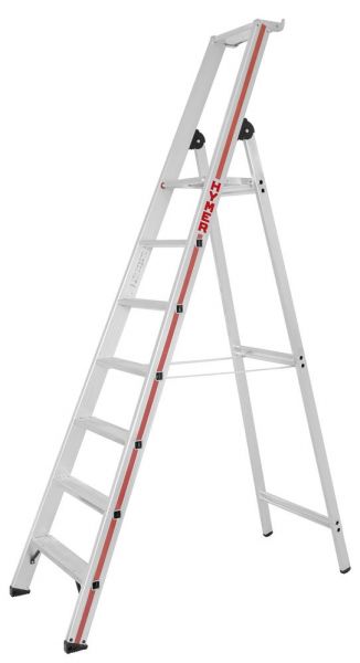 Stufenstehleiter mit Plattform, einseitig begehbar - 7 Stufen