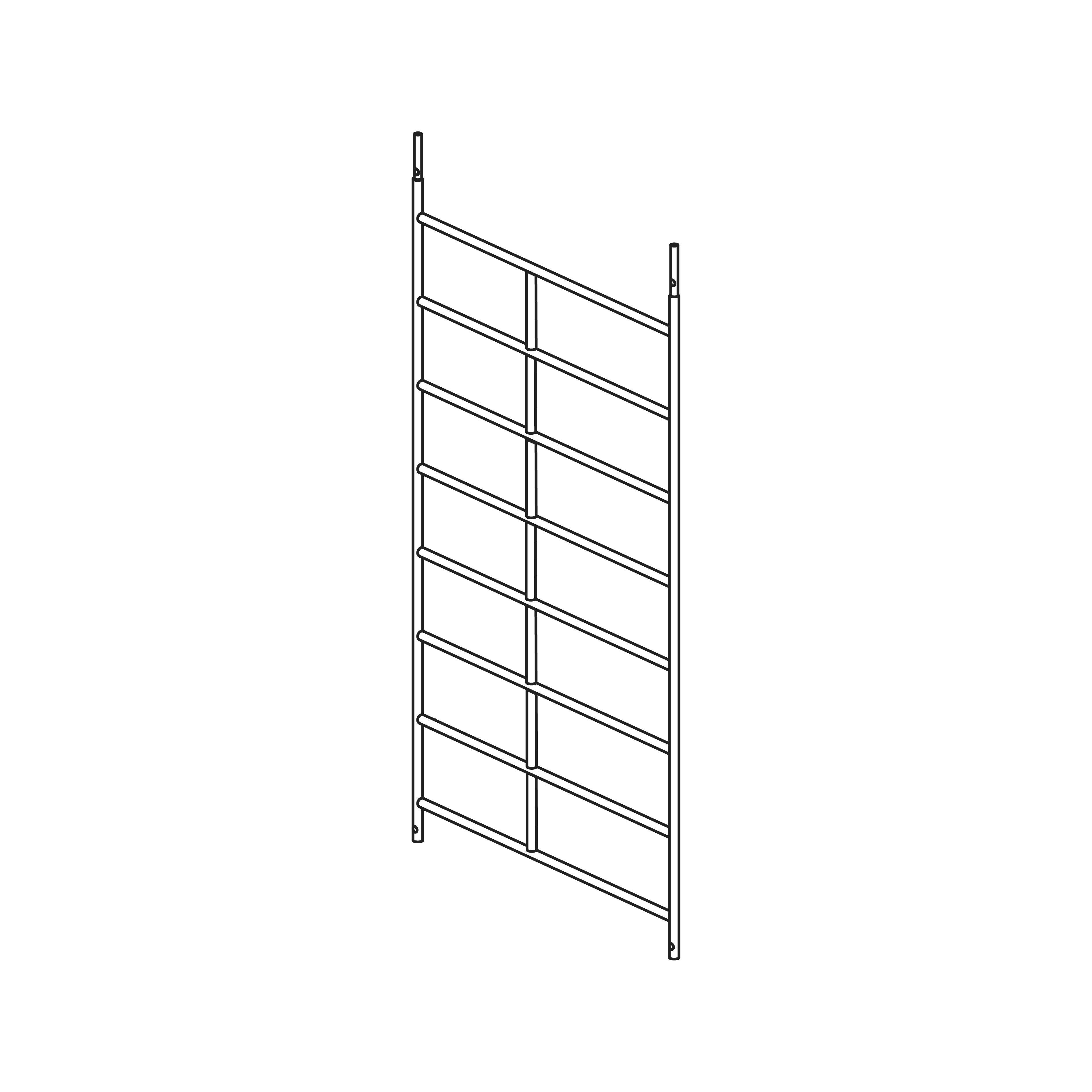 Rahmenteil aus Aluminium - 8 Sprossen - Breite 1,50 m