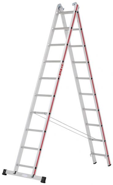 Mehrzweckleiter, zweiteilig - 2x8 Sprossen