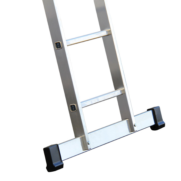 Standard Traverse Aluminium-Schiebeleiter 2-teilig mit Standard-Traverse , 2x8 Sprossen