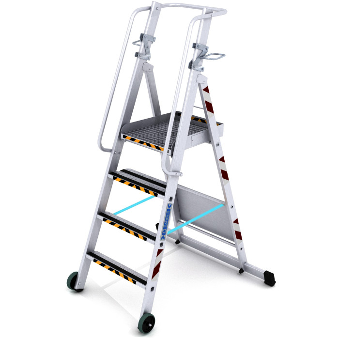 ZAP R13Master S, Gebördelte Plattformleiter, fahrbar, 6 Stufen einschl. Plattform
