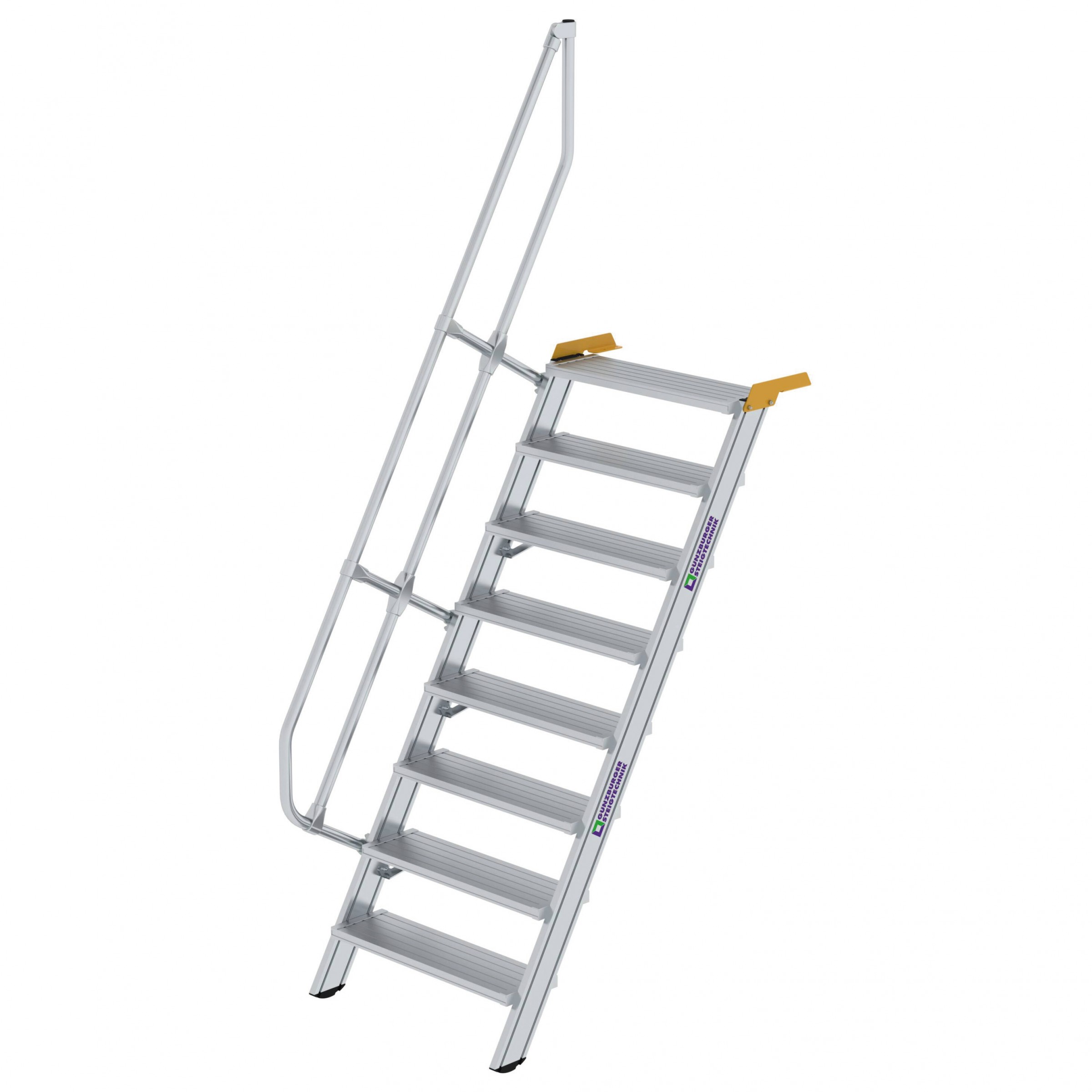 Aluminium-Treppe 60°, Stufenbreite 800 mm, 9 Stufen