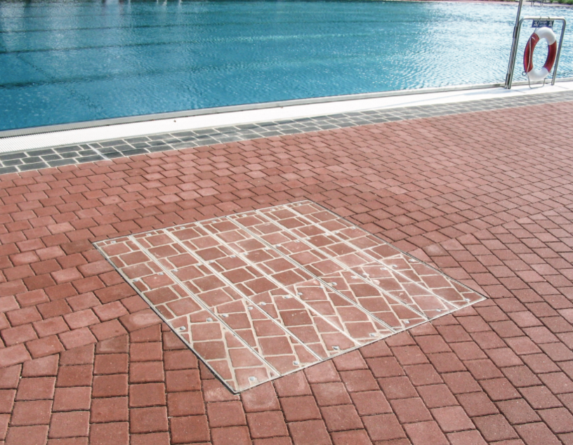 Schachtabdeckung, lichtes Schachtmaß 600 x 600 mm, Aluminium