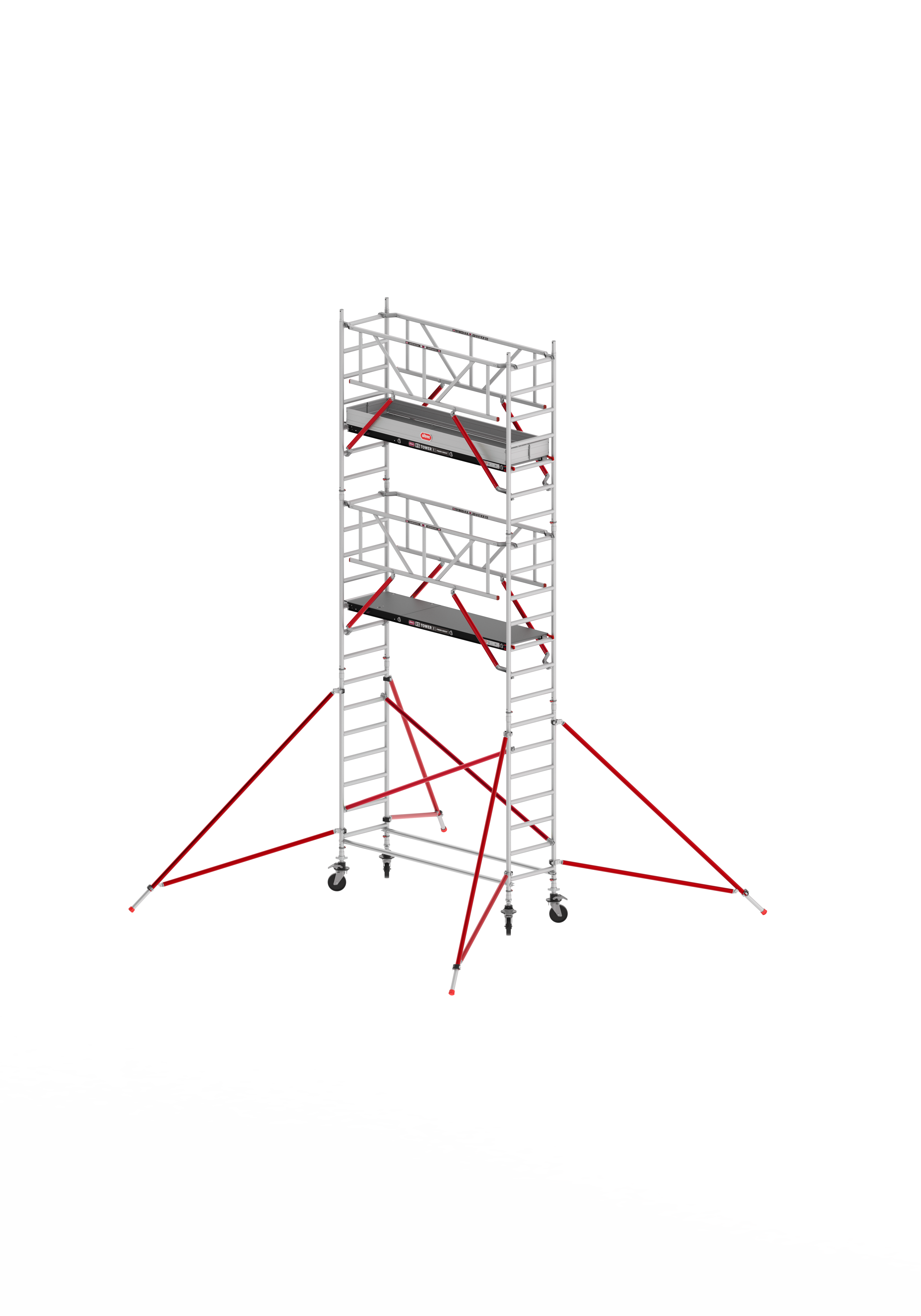 FAHRGERÜST RS TOWER 51 S mit Safe-Quick R2 - schmal 0.75 m Fiber Deck Länge 1,85 m Standhöhe 4,20m