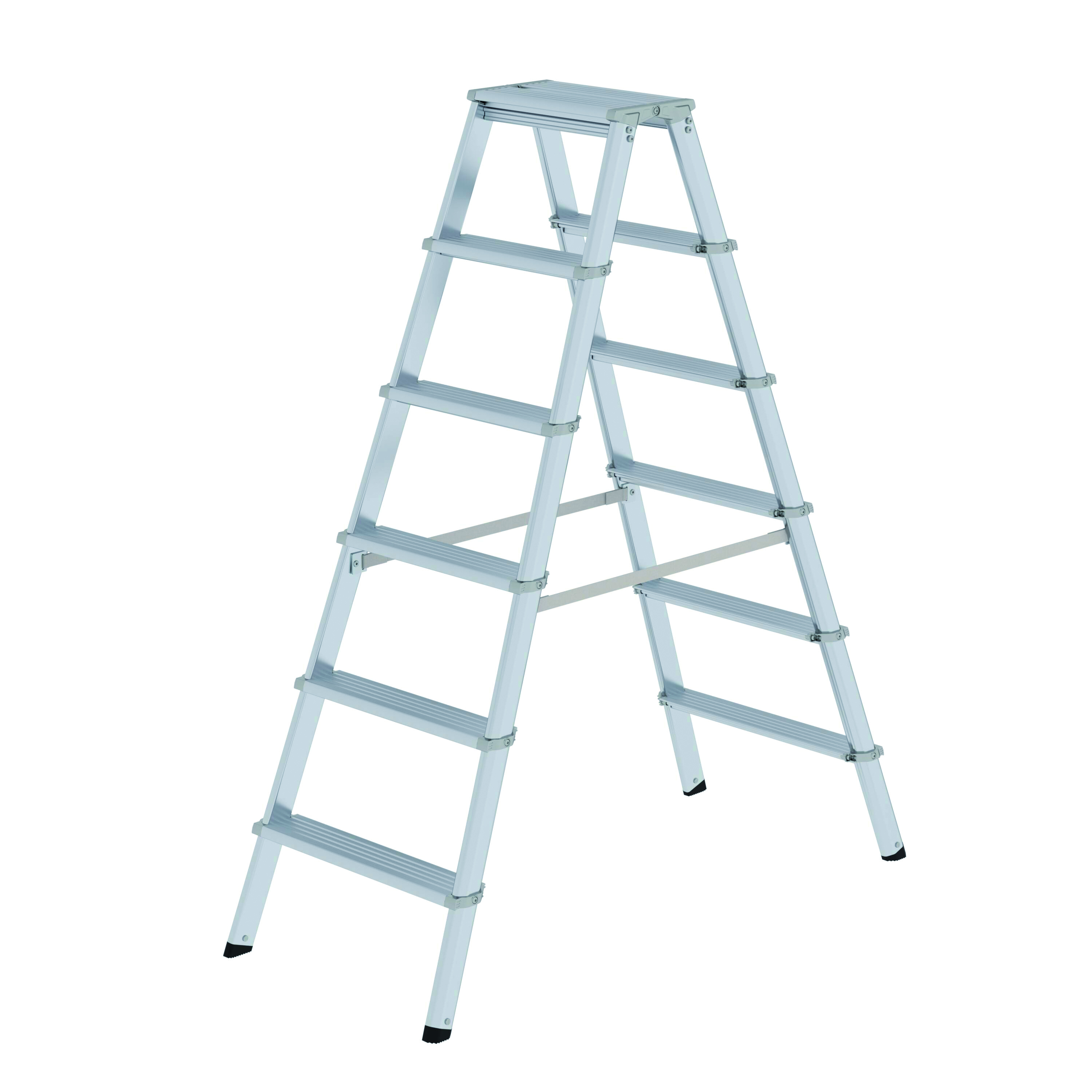 ML Stufen-Stehleiter, beidseitig begehbar - 2 x 3 Stufen