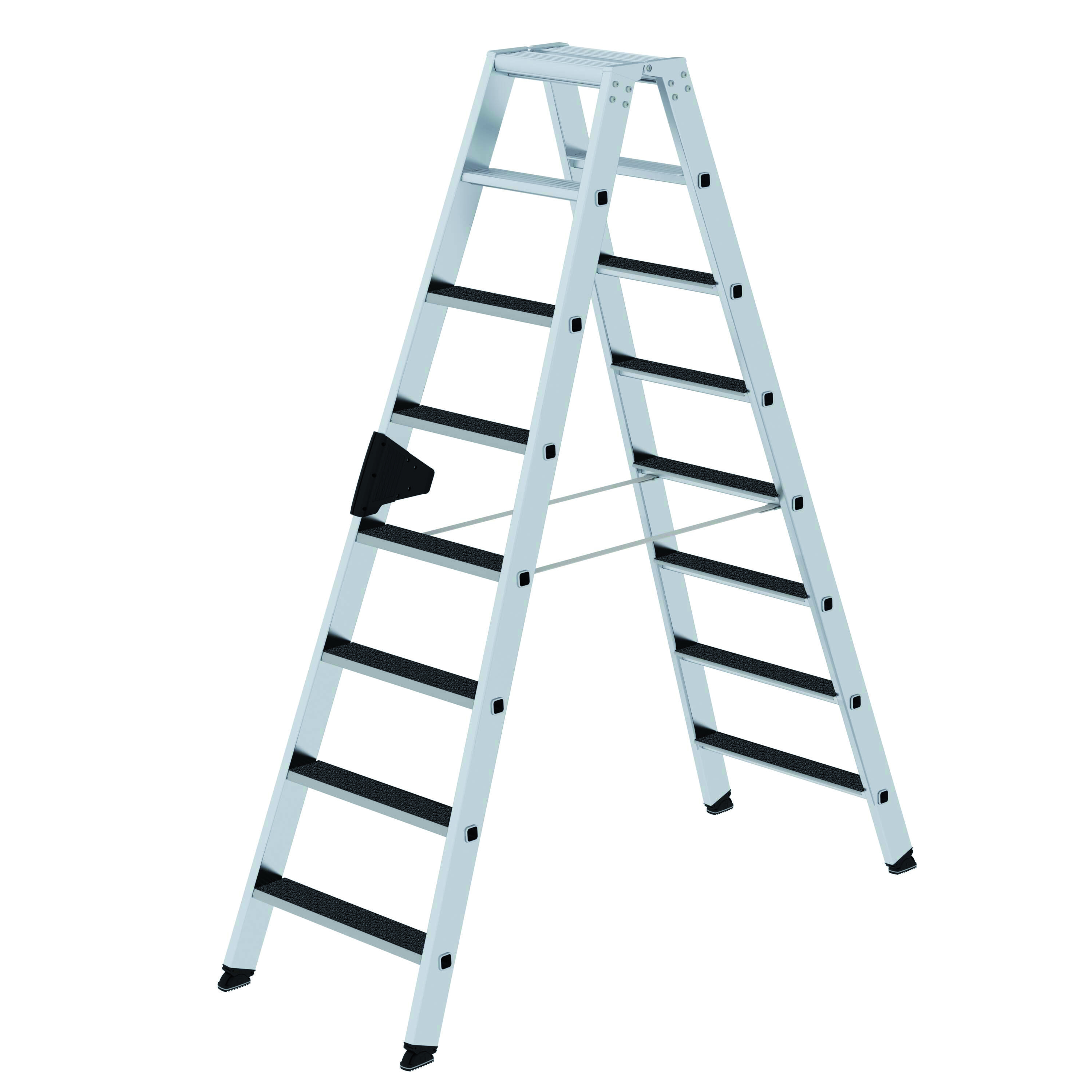Stehleiter beidseitig begehbar mit clip-step R13, 2x8 Stufen Stufen-Stehleiter beidseitig begehbar mit clip-step R13, 2 x 8 Stufen