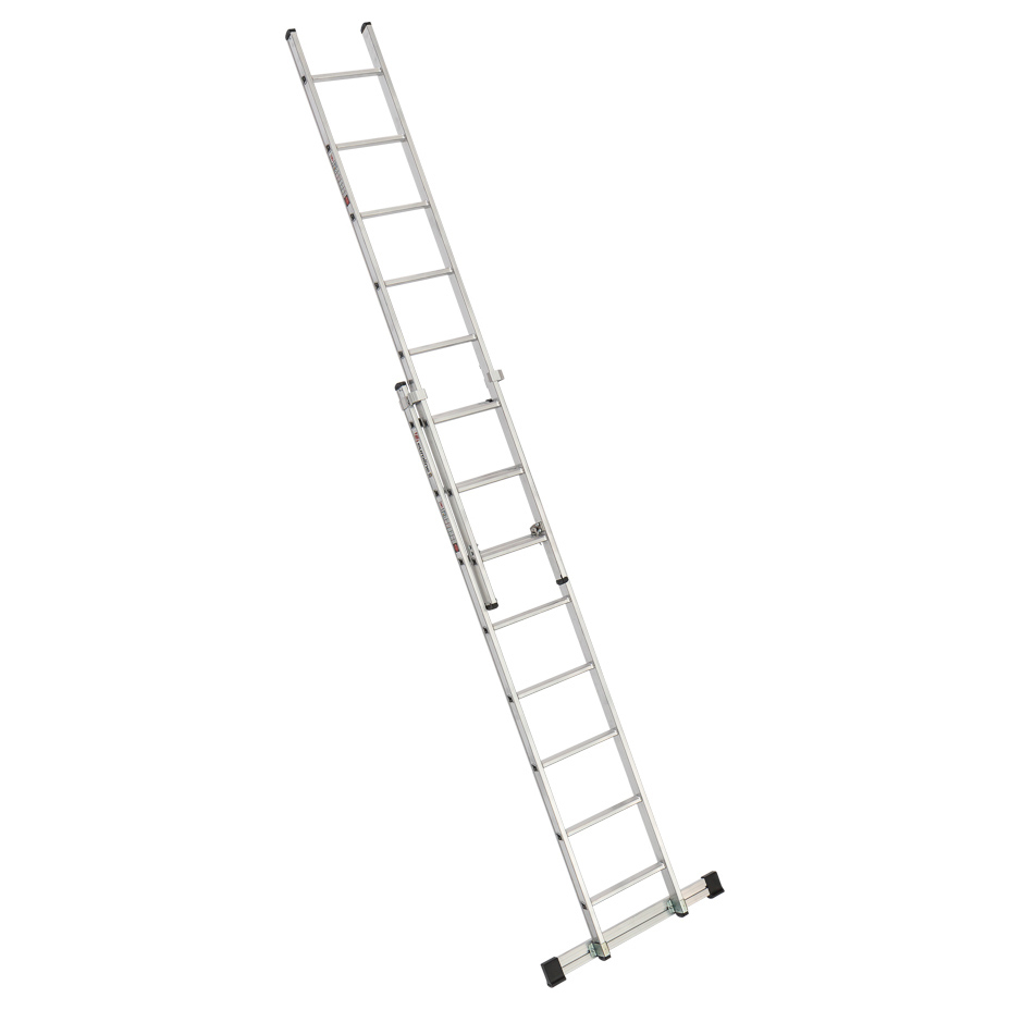 PREMIUM line Alu-Schiebeleiter 2-teilig, 2 x 16 Sprossen mit Trennsicherung