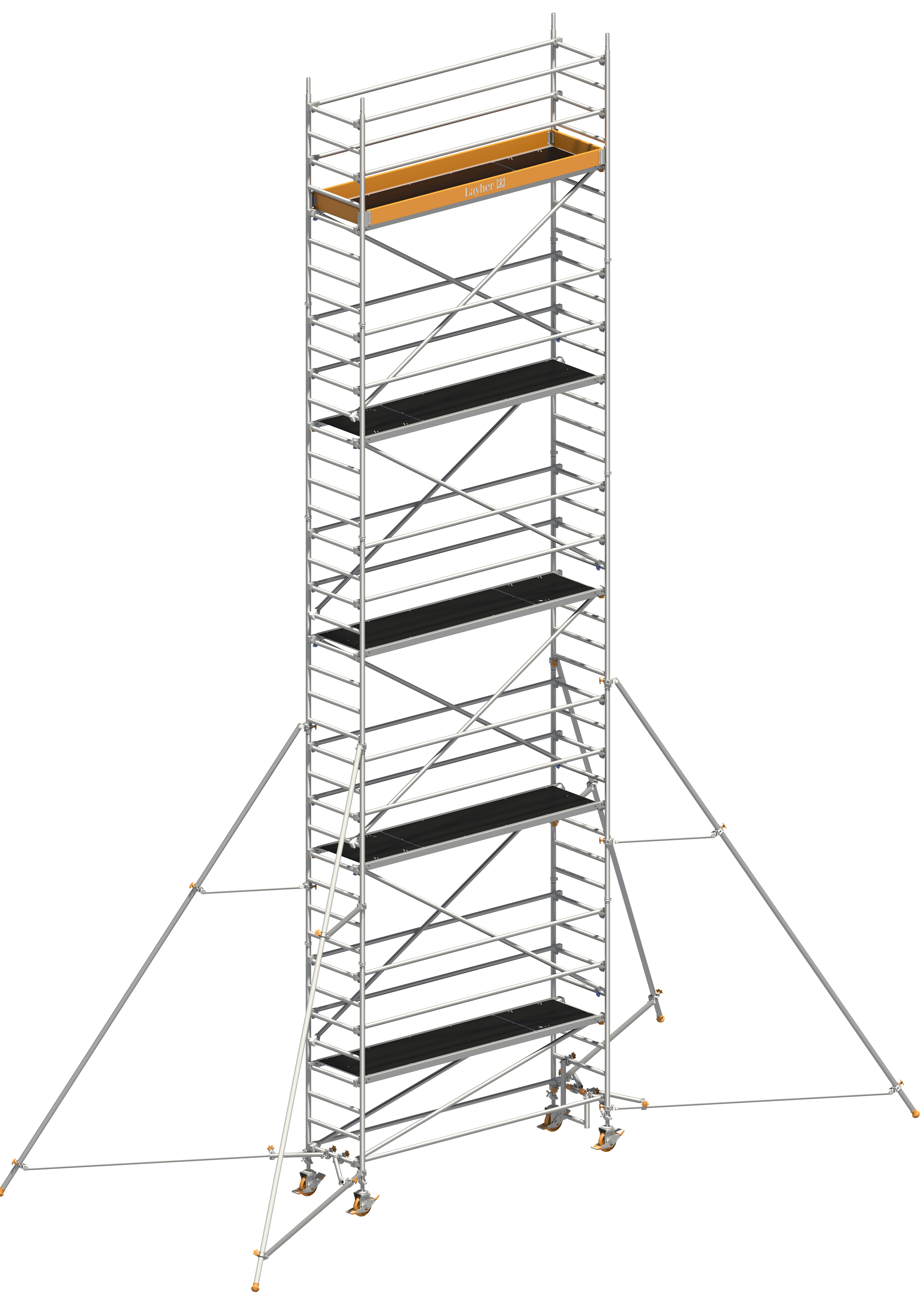 Uni Standard P2 mit Gerüststütze 5 m, AH 11,20 m Uni Standard P2, mit Gerüststütze 5 m, Arbeitshöhe 8,20 m
