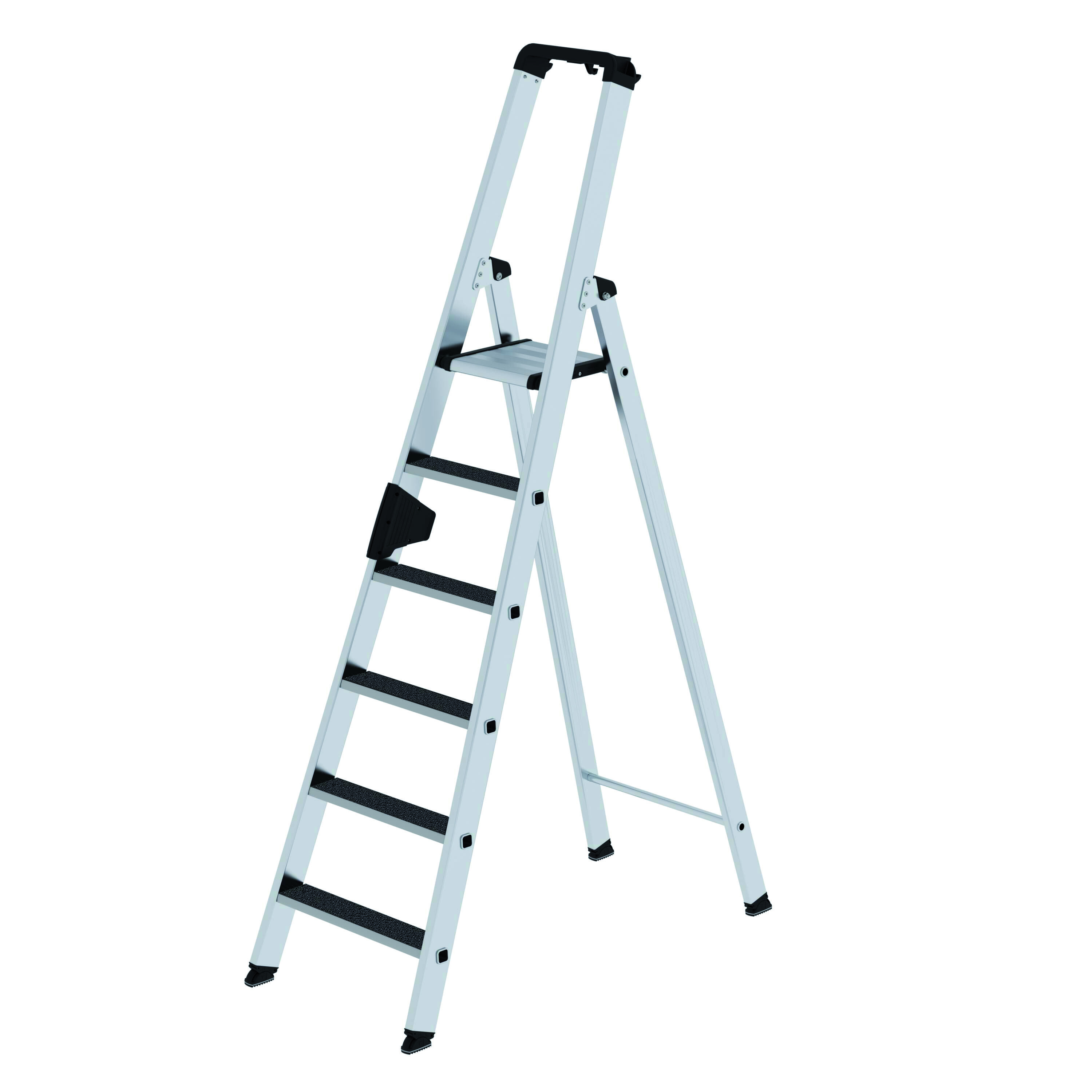 Stufen-Stehleiter, einseitig begehbar, mit clip-step R13 , 6 Stufen Stufen-Stehleiter, einseitig begehbar, mit clip-step R13, 12 Stufen