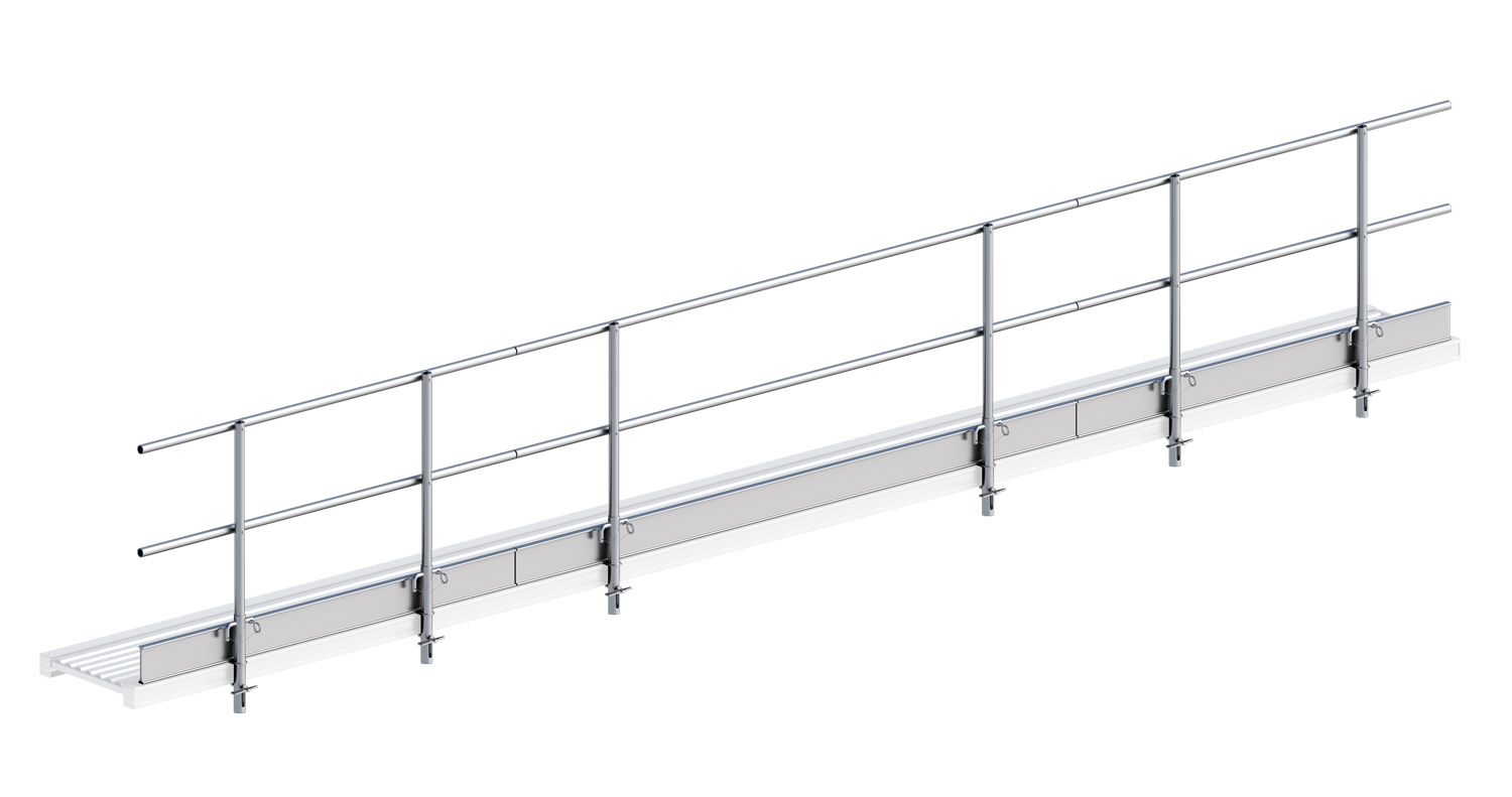 Seitenschutz für Alu-Steg 600 Seitenschutz für Alu-Steg 600, 3,18 m