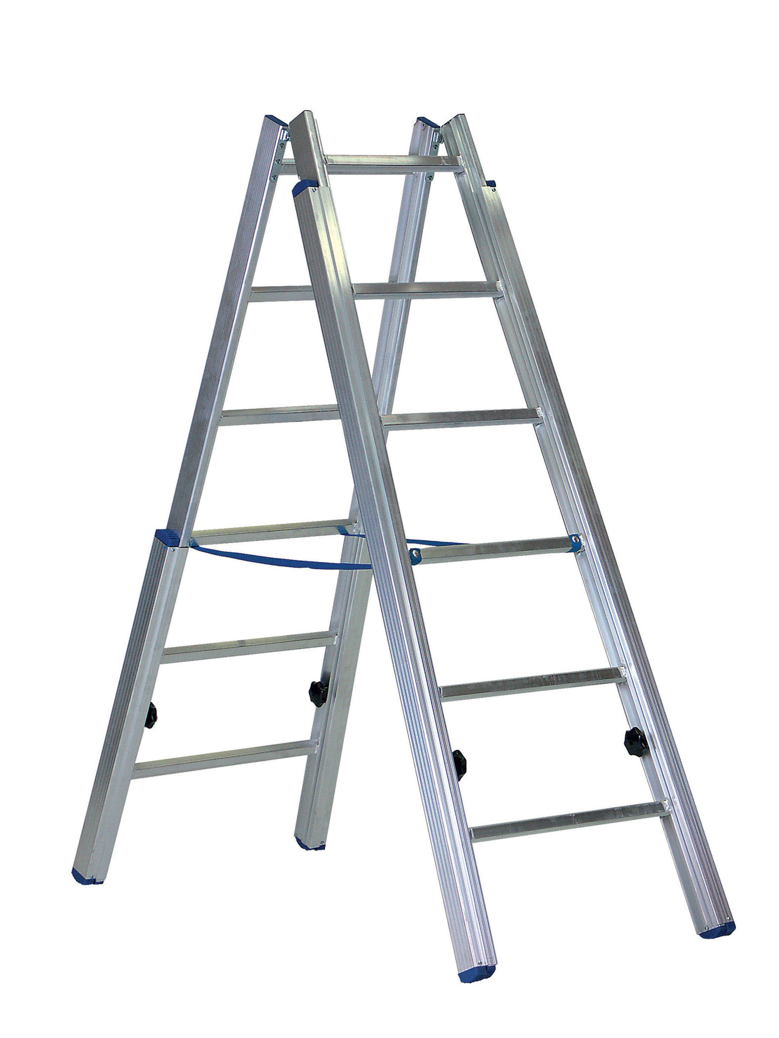 Treppenhausleiter, Industrieausführung, geschweißt 2x5 Sprossen/Stufen
