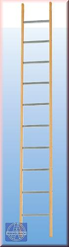 Holz/Alu-Sprossen-Anlegeleiter, Breite 40 cm,  8 Sprossen