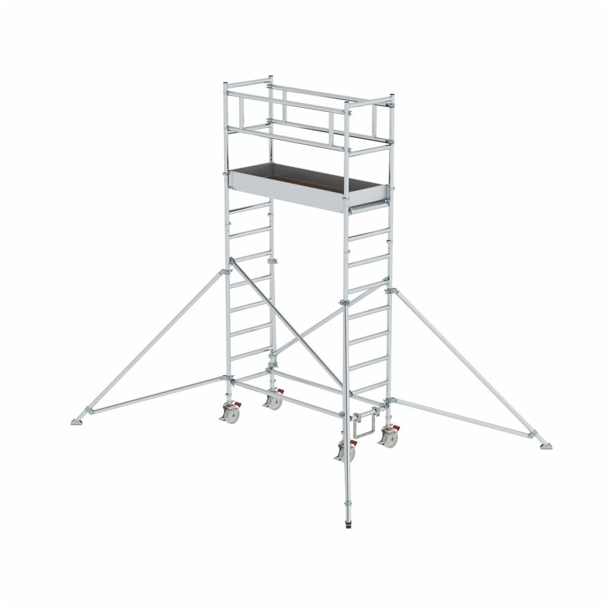 Aluminium-Rollgerüst mit Ausleger, Standhöhe 3,07 m Aluminium-Rollgerüst mit Ausleger, Standhöhe 3,07 m