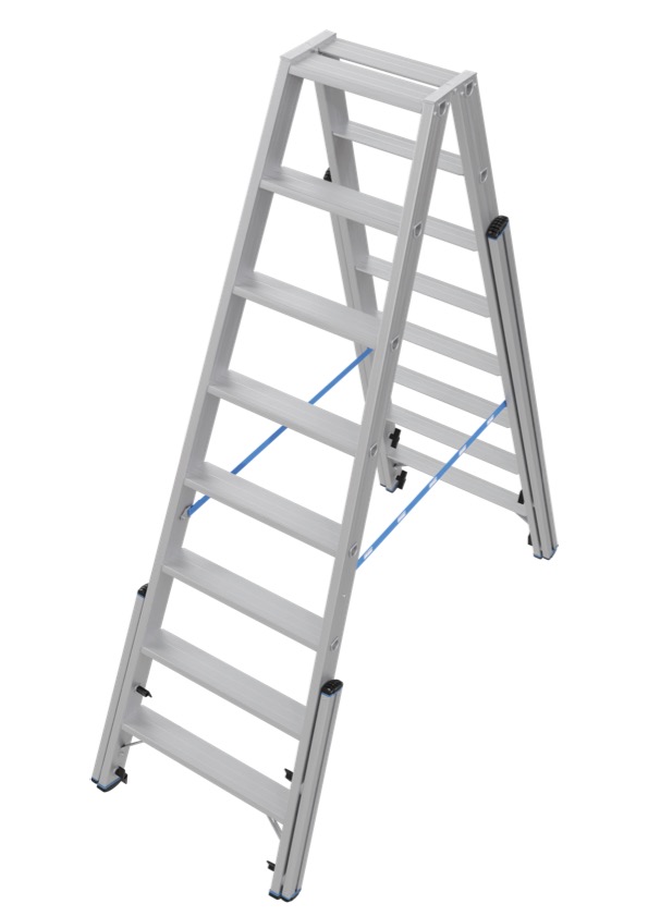 STABILO Teleskop-Stufen-DoppelLeiter, 2x5 Stufen STABILO Teleskop-Stufen-DoppelLeiter, 2x5 Stufen