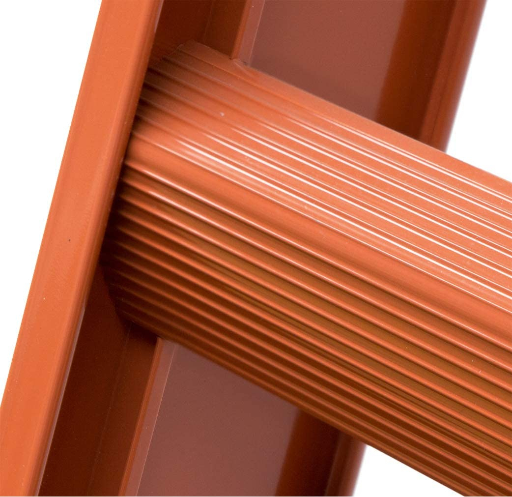 Detail Dachauflegeleiter aus Aluminium (ziegelrot) - 10 Sprossen