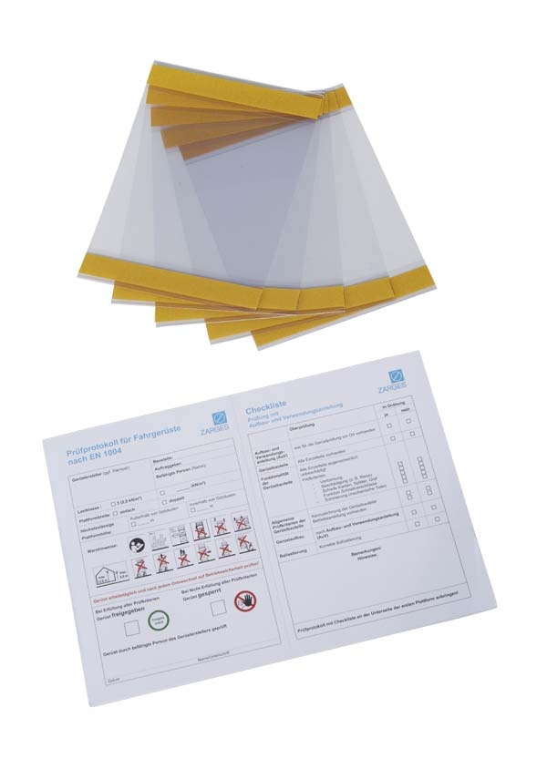 Prüfprotokoll für Fahrgerüste, Zarges GmbH Prüfprotokoll für Fahrgerüste