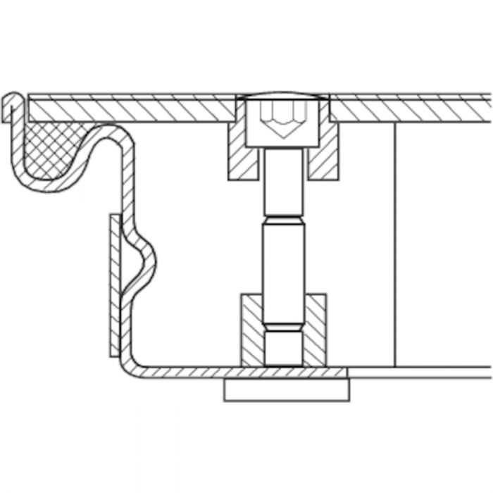 Schachtabdeckung mit Abdeckplatte, Schachtmaß 600 x 600 mm, Edelstahl V2A