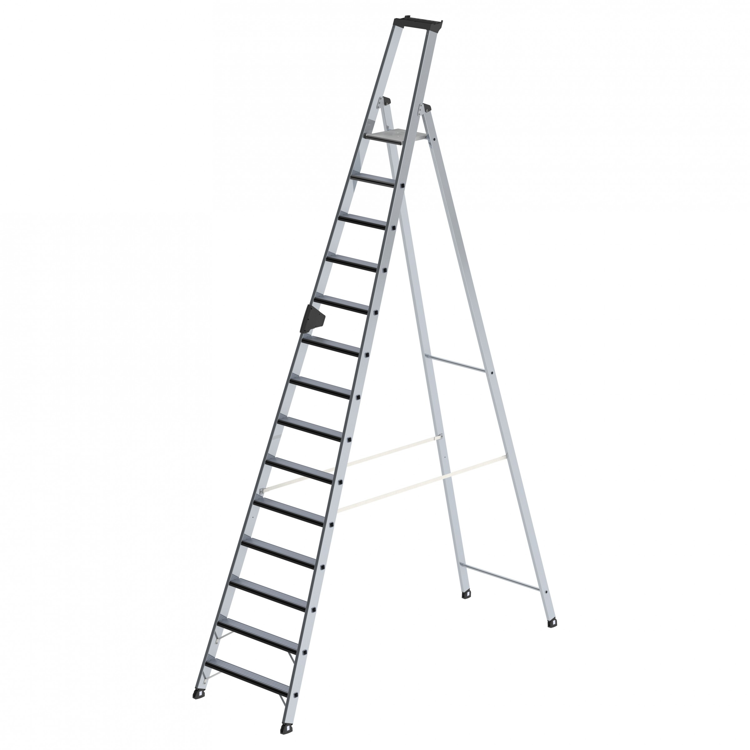 Stufen-Stehleiter einseitig begehbar mit relax step®, 9 Stufen