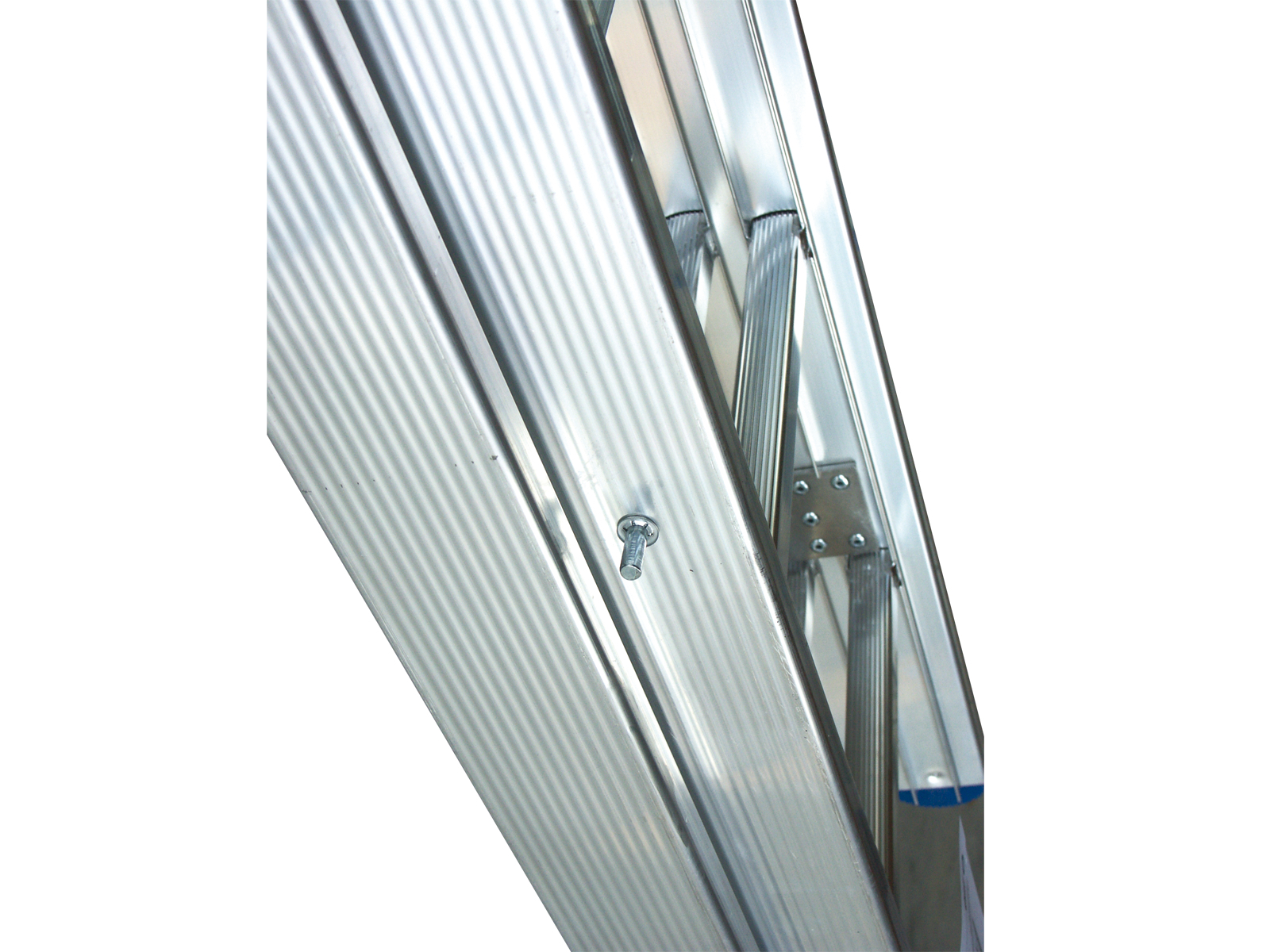 Schiebeleiter Industrieausführung, 2-teilig, 41/47cm breit verschweißt 2x12 Sprossen