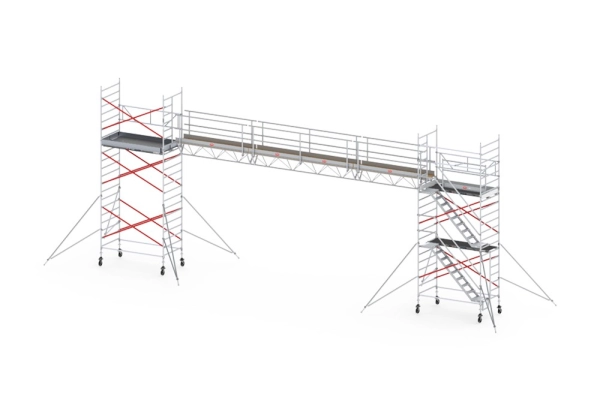 RS TOWER 52 Fahrgerüst - 5.20 m Arbeitshöhe - 1.35 m breit - 2.45 m Holzplattform - Safe-Quick® + Streben RS TOWER 52 Fahrgerüst - 5.20 m Arbeitshöhe - 1.35 m breit - 2.45 m Holzplattform - Safe-Quick® + Streben