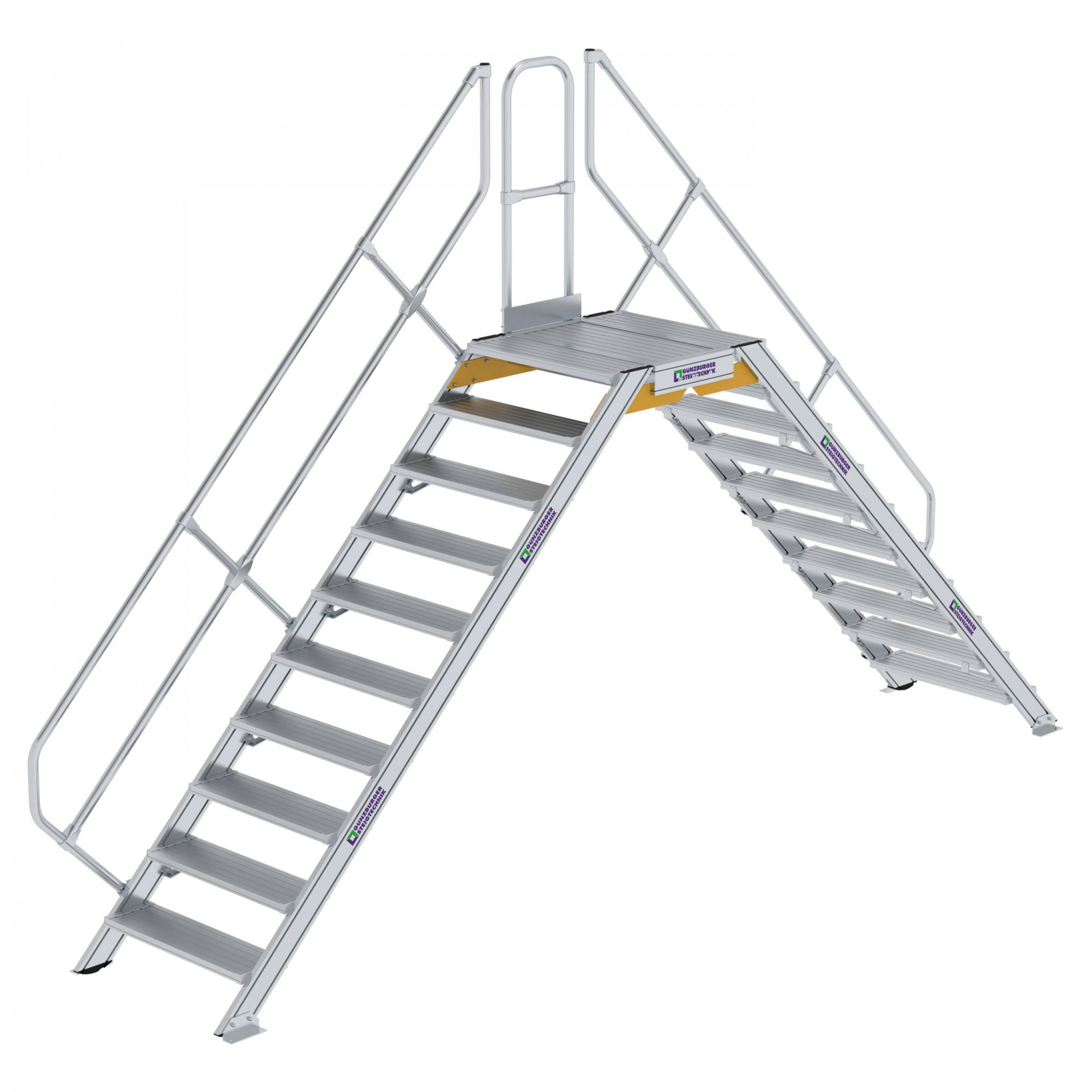 Aluminium-Überstieg 45°, Stufenbreite 800 mm, 3 Stufen Aluminium-Überstieg 45°, Stufenbreite 800 mm, 3 Stufen