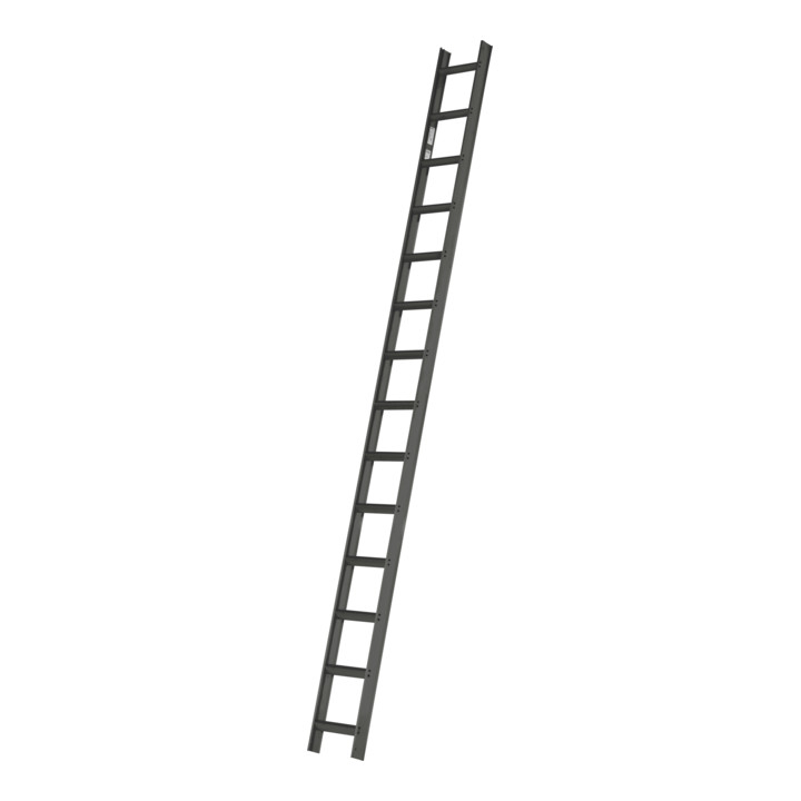 Dachauflegeleiter,Alu anthrazit beschichtet, 14 Sprossen Dachauflegeleiter aus Aluminium (anthrazit) - 7 Sprossen