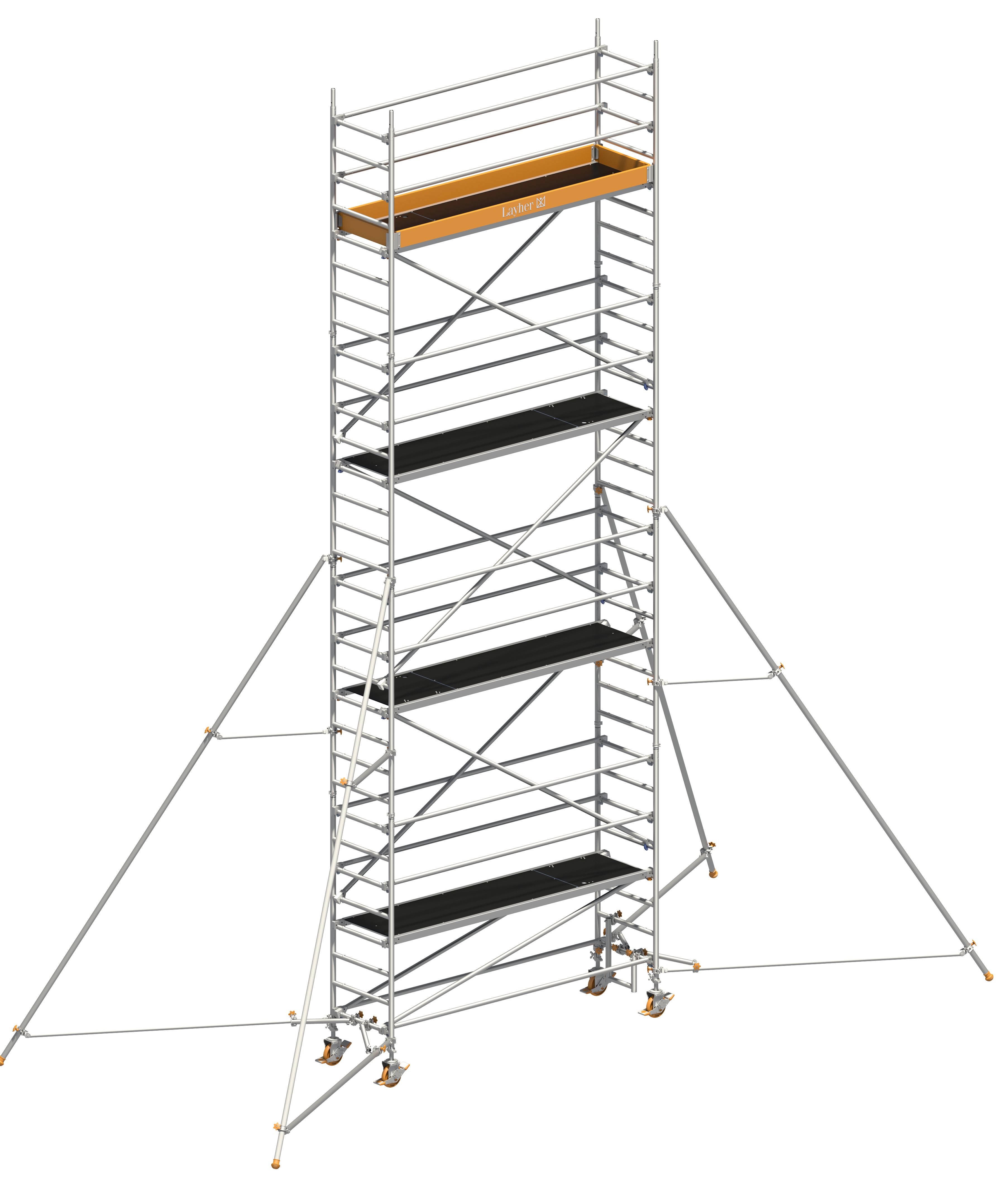 Uni Standard P2 mit Gerüststütze 5 m, AH 9,20 m Uni Standard P2, mit Gerüststütze 5 m, Arbeitshöhe 8,20 m