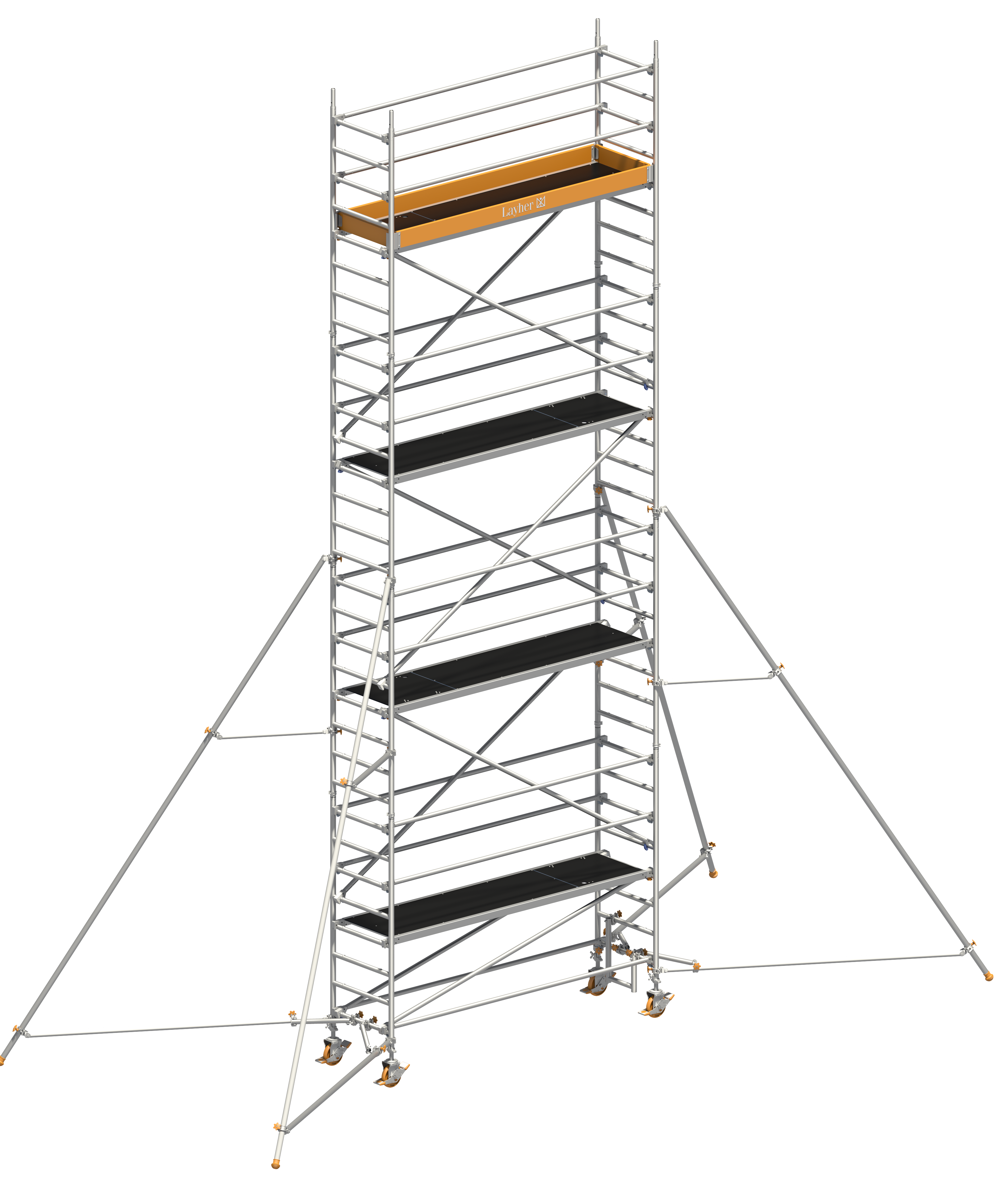 Uni Standard P2 mit Gerüststütze 5 m, Arbeitshöhe 13,20 m