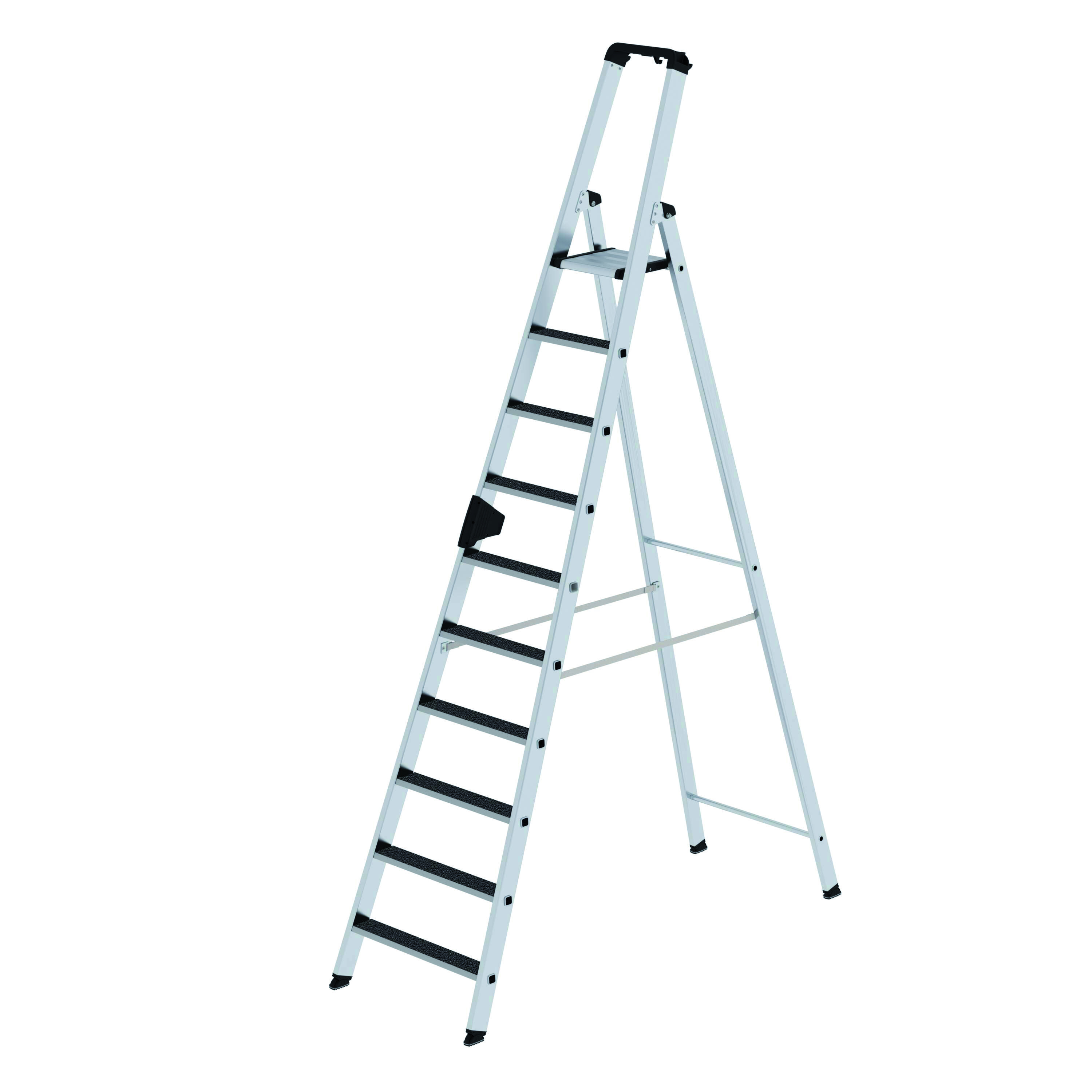 Stufen-Stehleiter, einseitig begehbar, mit clip-step R13 , 10 Stufen Stufen-Stehleiter, einseitig begehbar, mit clip-step R13, 12 Stufen