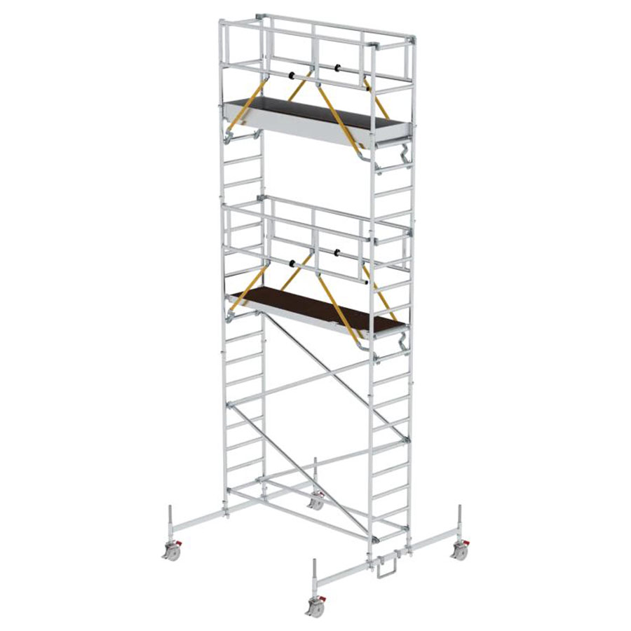 Rollgerüst SG mit Fahrbalken Plattformgröße 2,45 x 0,75 m Arbeitshöhe 6,66 m Rollgerüst SG mit Fahrbalken Plattformgröße 2,45 x 0,75 m Arbeitshöhe 6,66 m
