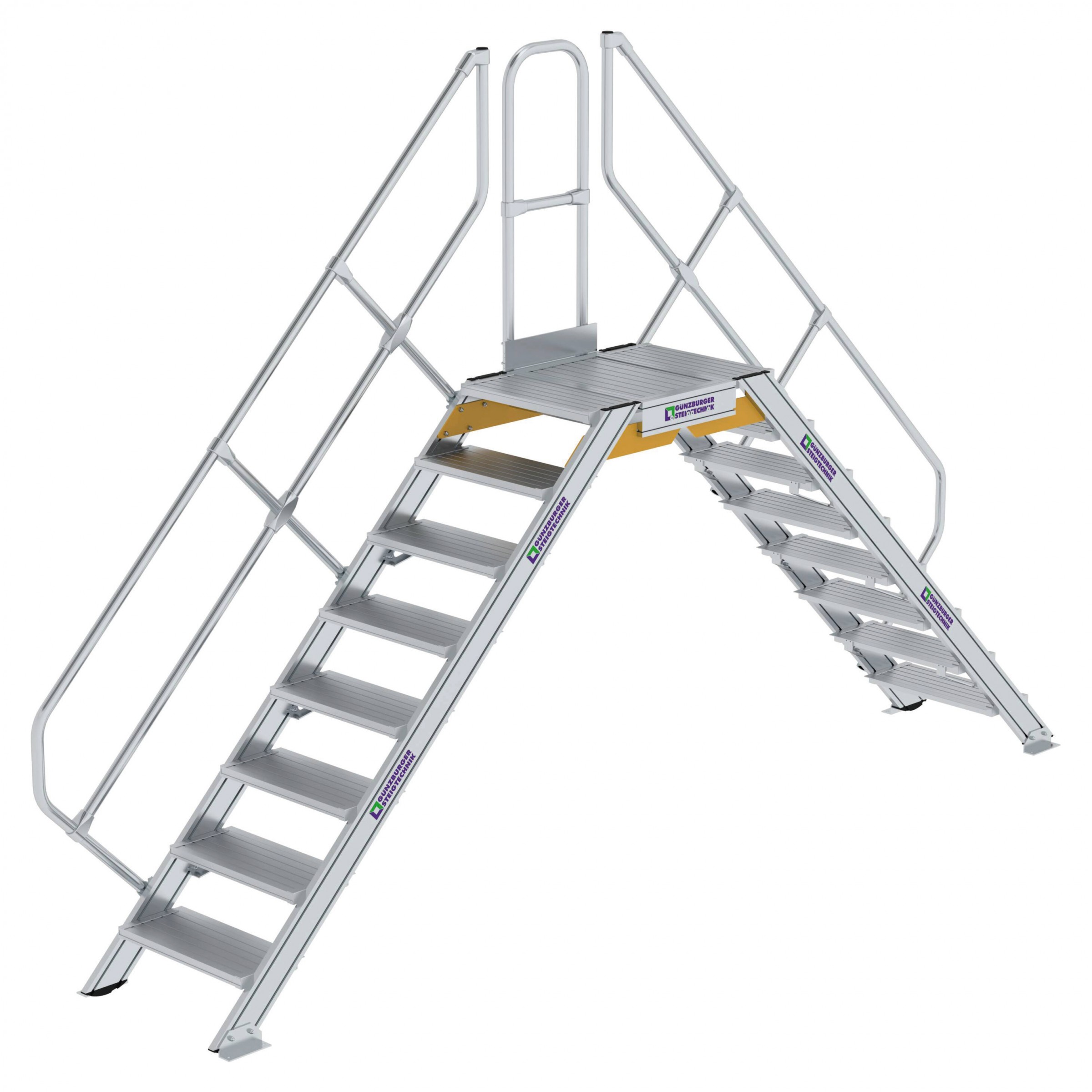 Aluminium-Überstieg 45°, Stufenbreite 600 mm, 9 Stufen Aluminium-Überstieg 45°, Stufenbreite 600 mm, 9 Stufen