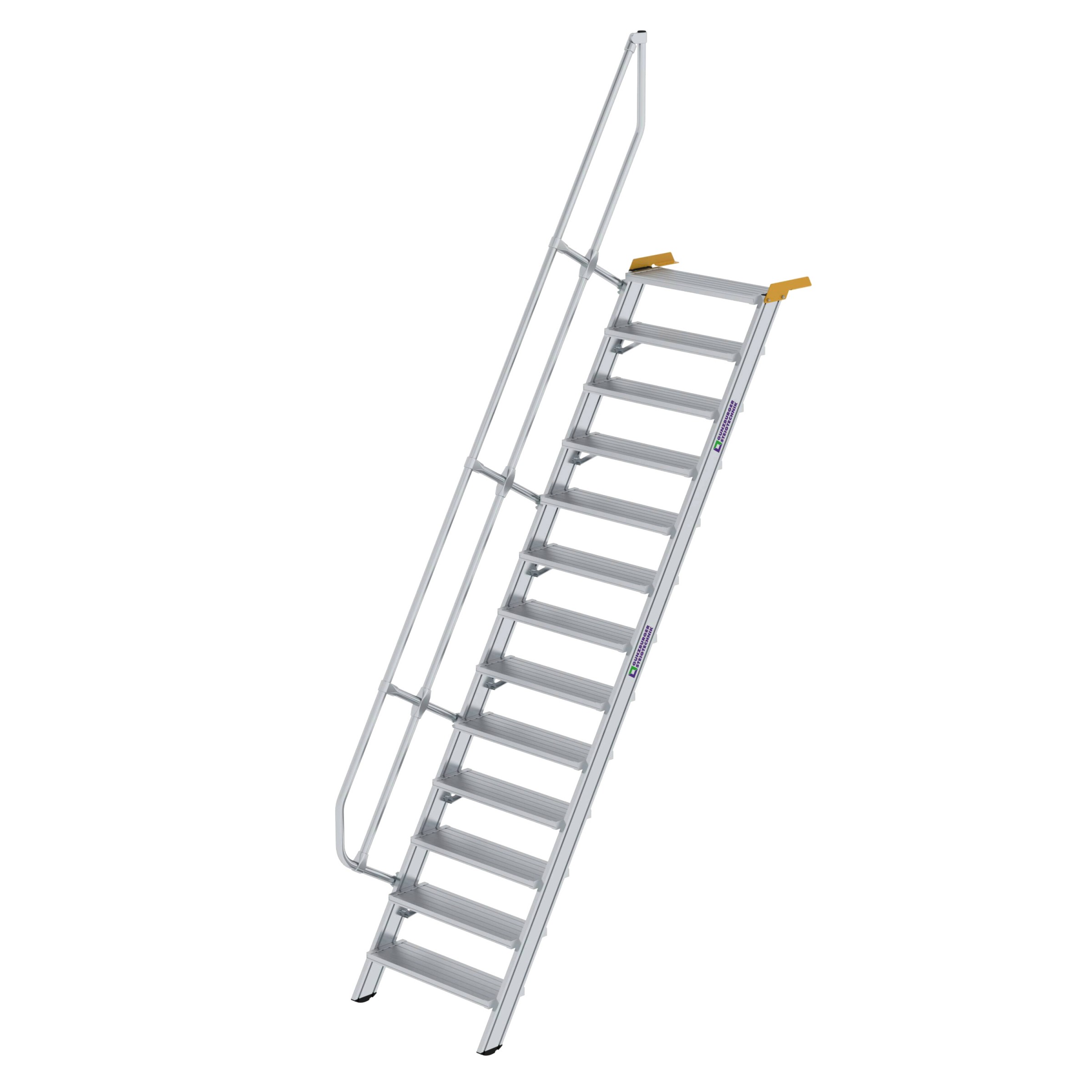 Aluminium-Treppe 60°, Stufenbreite 800 mm, 9 Stufen