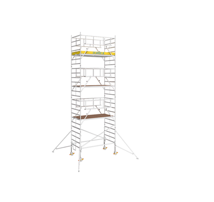 MultiTower S-PLUS 2T, Fahrgerüst mit Auslegern, 1,35 x 1,80 m - Standhöhe 6,40 m MultiTower S-PLUS 2T, Fahrgerüst mit Auslegern, 1,35 x 1,80 m - Standhöhe 6,40 m