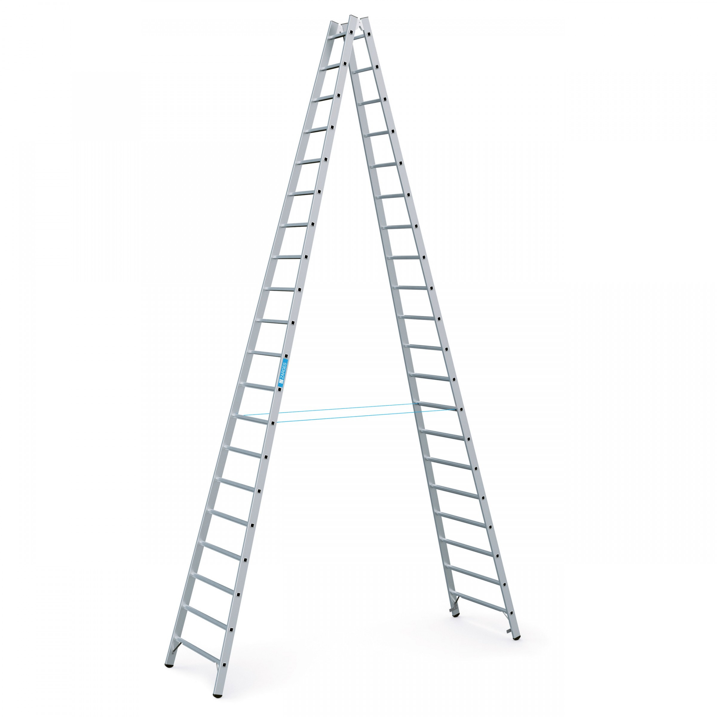 Coni B, gebördelte Sprossen-Stehleiter, 2x5 Sprossen
