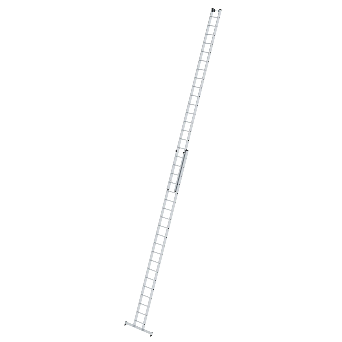 Aluminium-Schiebeleiter 2-teilig, mit nivello®-Traverse, 2x20 Sprossen Aluminium-Schiebeleiter 2-teilig mit nivello®-Traverse - 2x18 Sprossen