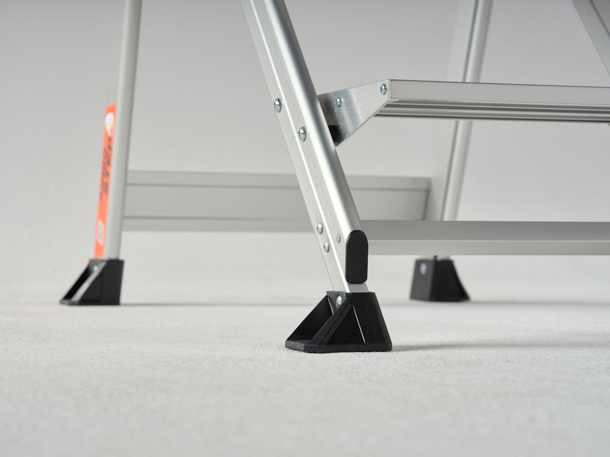 Jumbo Step professionelle Robuste Klapptreppe mit Sicherheitsbügel aus Aluminium  2 Stufen