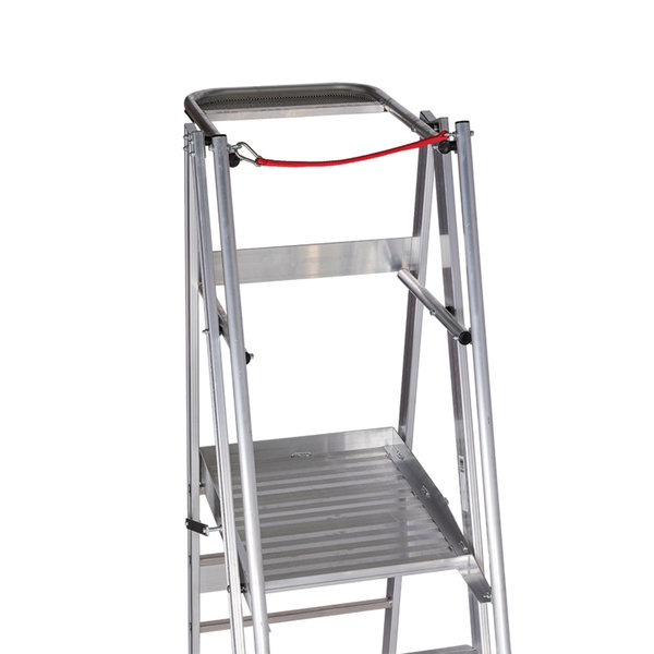 PREMIUM line Aluminium-Podestleiter fahrbar, klappbar, 4 Stufen