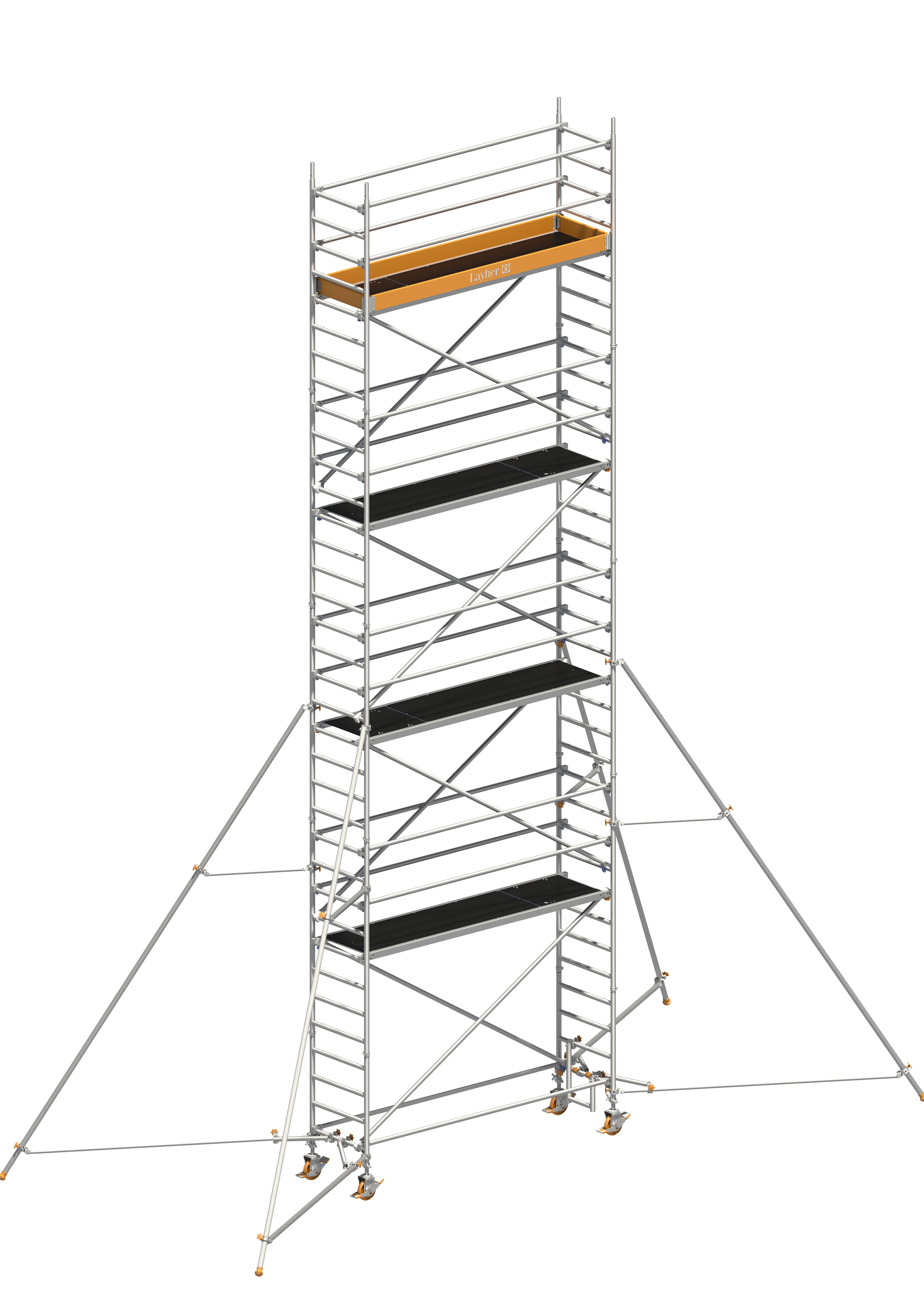 Uni Standard P2 mit Gerüststütze 5 m, AH 10,20 m Uni Standard P2, mit Gerüststütze 5 m, Arbeitshöhe 8,20 m