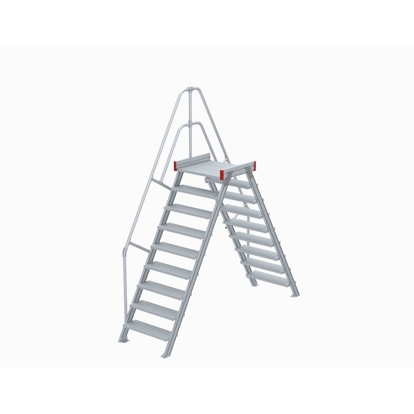 Übergang, 60° Steigwinkel, 600 mm Stufenbreite, 4 Stufen Übergang, 60° Steigwinkel, 600 mm Stufenbreite, 4 Stufen